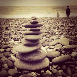 Rocks on shore at beach