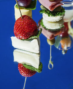 Various canapes and snacks served on platter