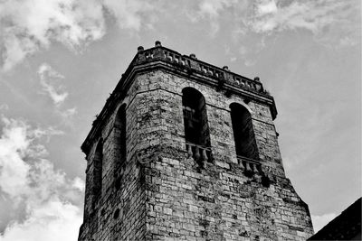 Low angle view of historic building against sky