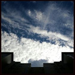 Low angle view of cloudy sky