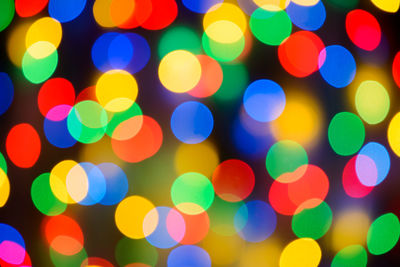 Defocused image of illuminated lights