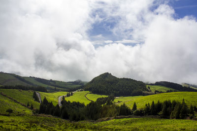 Panoramic view of landscape against sky