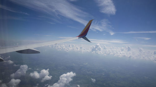 Airplane flying in sky