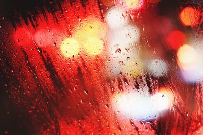 Full frame shot of wet glass window