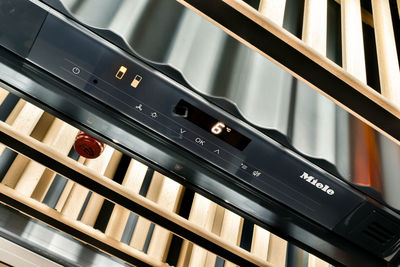 Close-up of audio equipment