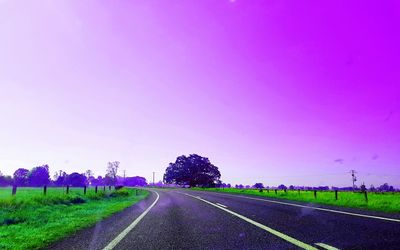 Country road along landscape