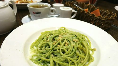 Close-up of food served in plate
