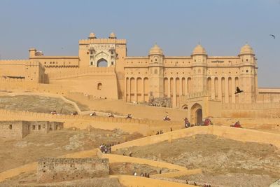 Amer fort, jaipur against clear sky