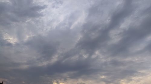 Low angle view of cloudy sky