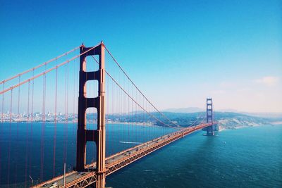 Low angle view of golden gate bridge