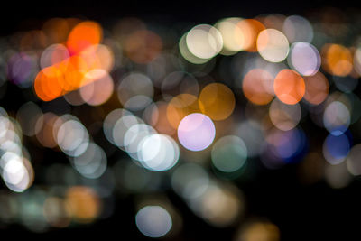 Defocused image of lights at night