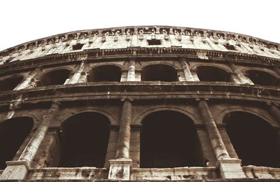 Low angle view of coliseum