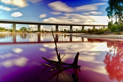 Scenic view of bridge against sky