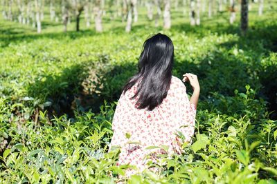 Woman using smart phone