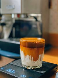 Close-up of coffee on table