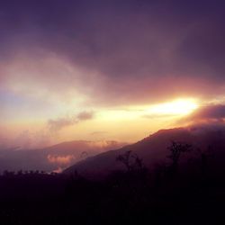 Dramatic sky over landscape