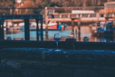 Close-up of wine glass