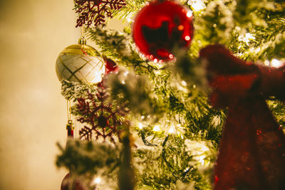 Close-up of christmas tree