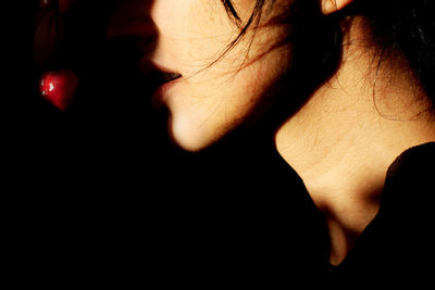 Close-up of woman looking away