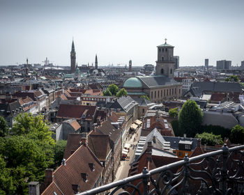 Aerial view of buildings in city