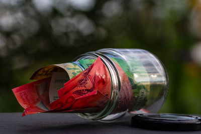 Close-up of paper currency