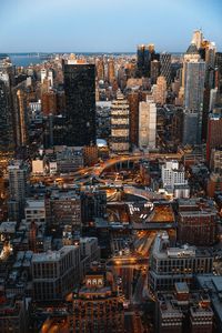 High angle view of cityscape