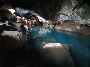 Rock formations in cave