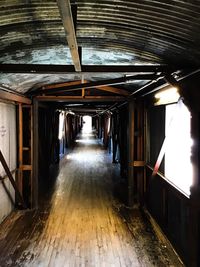 Empty corridor in building