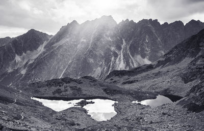 Low angle view of mountains against sky