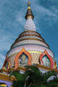 Low angle view of traditional building against sky