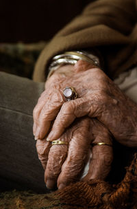 Hands of an old lady