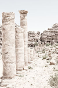 Old ruins of temple against sky