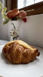 Close-up of food on table
