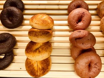 Directly above shot of bread on table