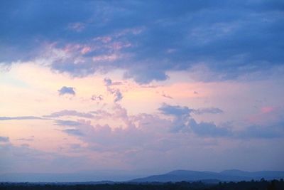 Scenic view of cloudy sky during sunset