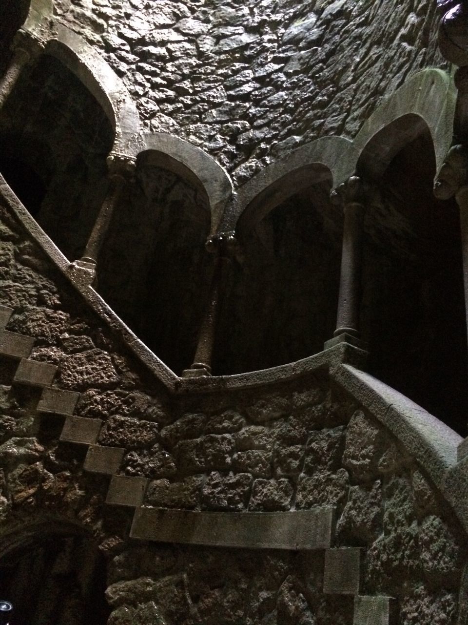 LOW ANGLE VIEW OF SPIRAL STAIRCASE