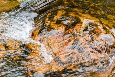 Close-up of rock in water