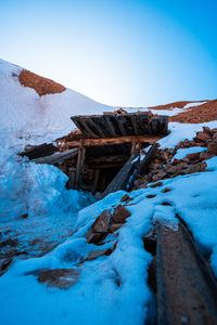 Scenic view of snow covered landscape