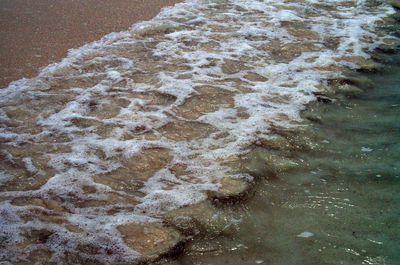 High angle view of beach