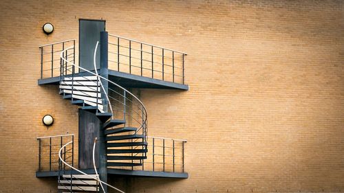 Fire escapes on the wall