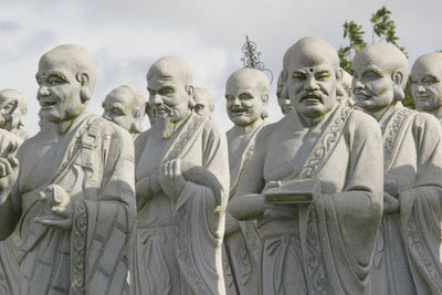 Close-up of statues at lohan temple