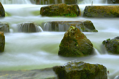 Scenic view of waterfall