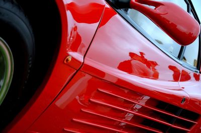 Close-up of red wall