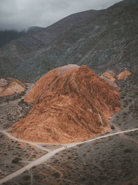 Scenic view of arid landscape against sky