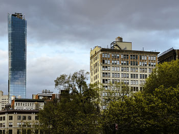 Low angle view of buildings against sky