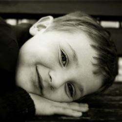 Close-up portrait of cute boy