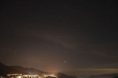 Scenic view of landscape at night