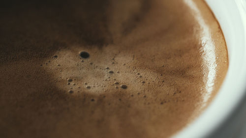 Close-up of cappuccino