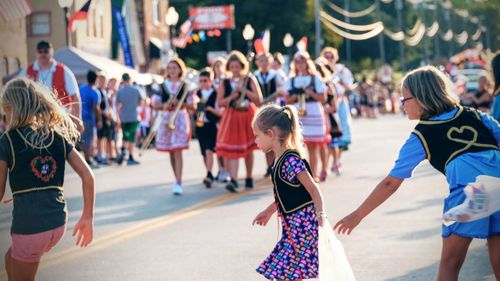 People walking on street