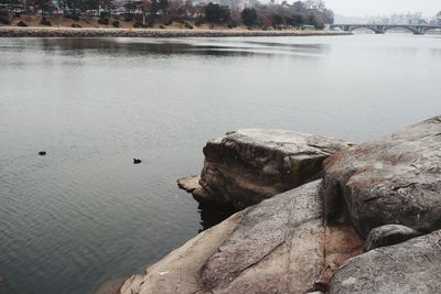 Scenic view of river against sky